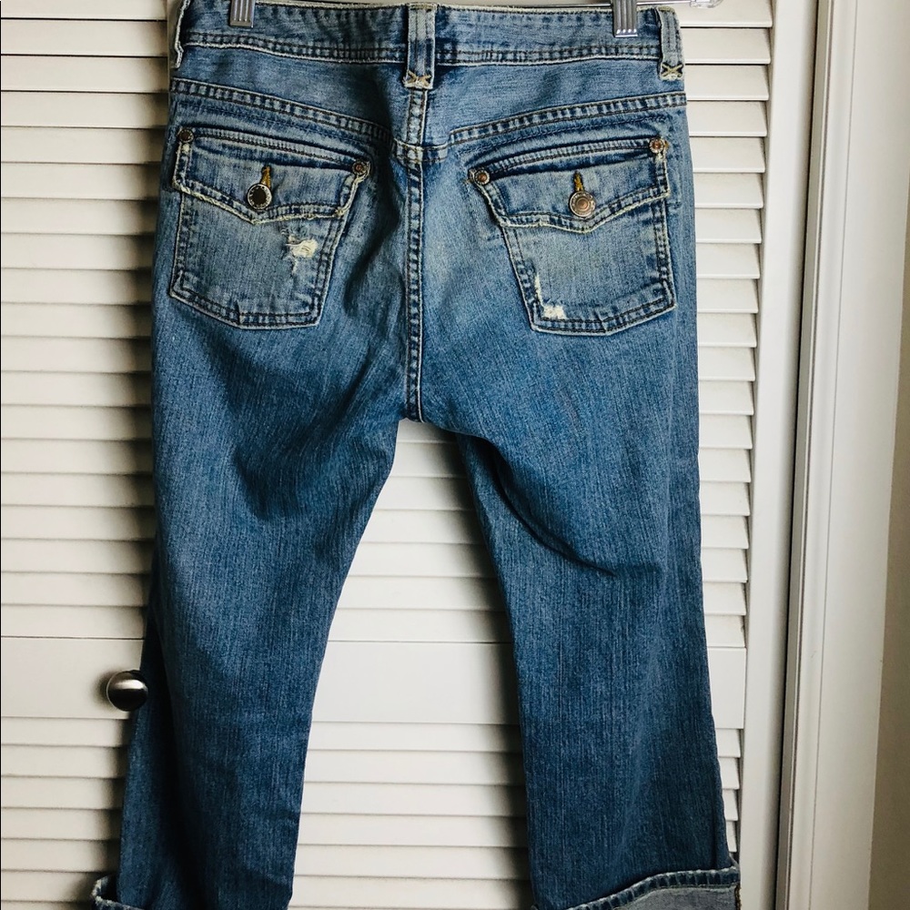 BANANA REPUBLIC OLD SCHOOL CROP/DISTRESSED JEAN